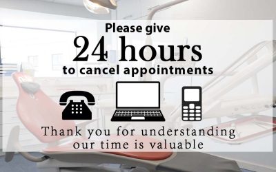Please give 24 hours to cancel appointments